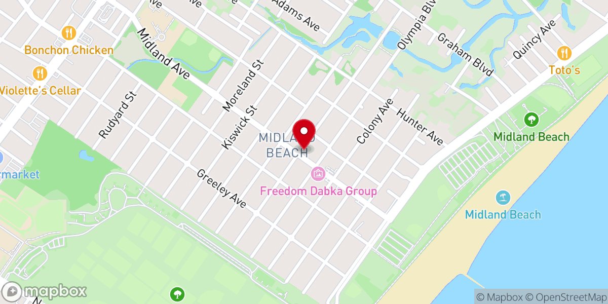 Map showing location of Glory Martial Arts Center Staten Island