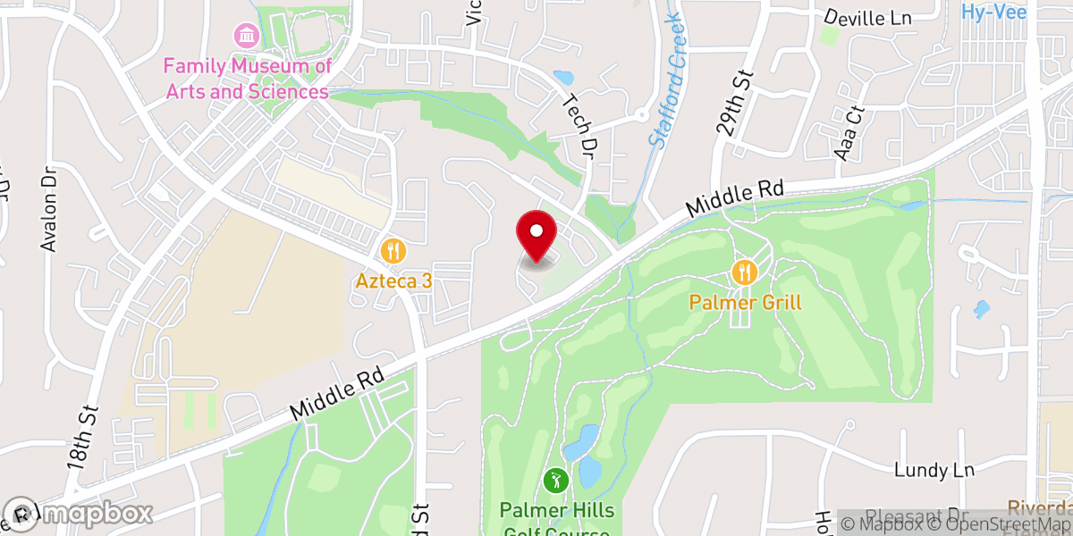 Map showing location of Heritage Church - Bettendorf