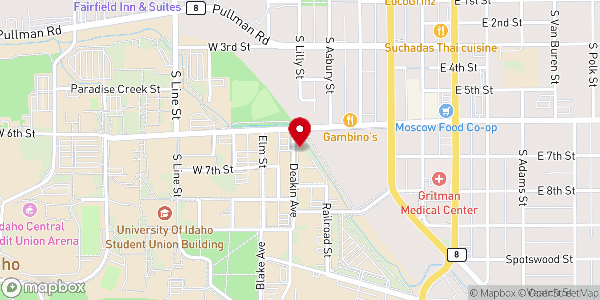 Map showing location of St. Augustine Catholic Church