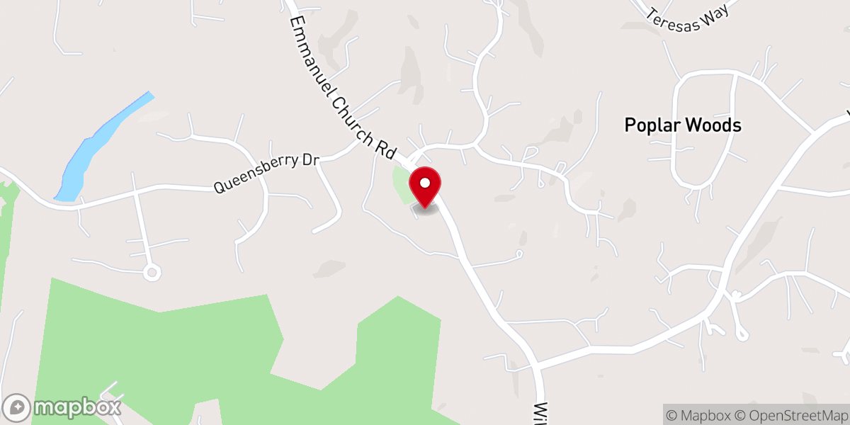 Map showing location of Emmanuel United Methodist Church