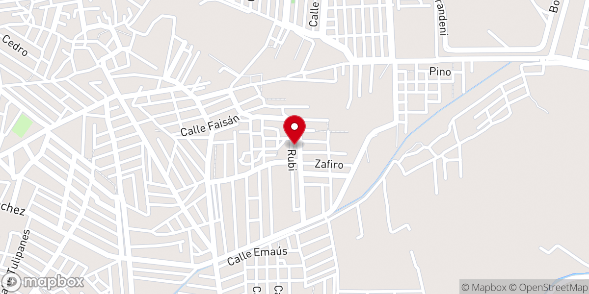 Map showing location of Iglesia Cristiana