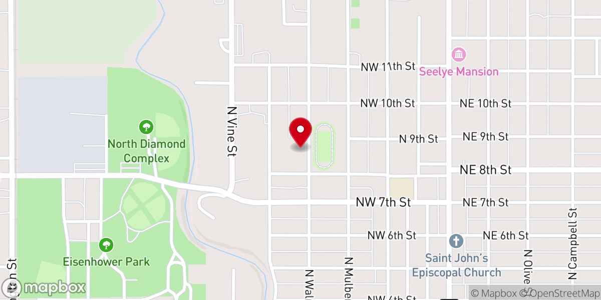 Map showing location of Gospel Tabernacle