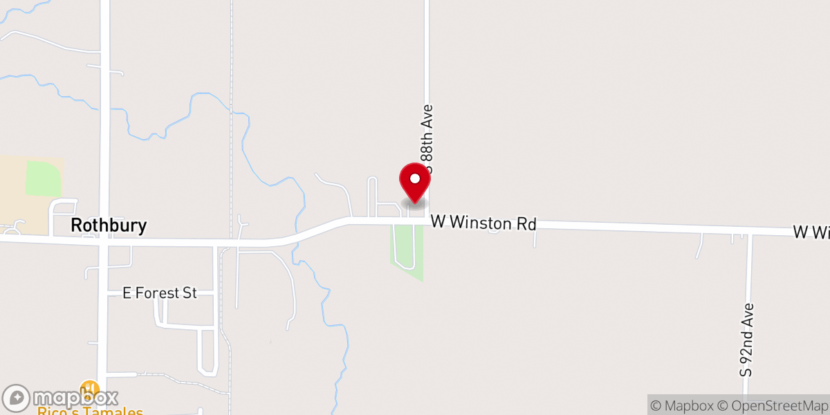 Map showing location of Rothbury Community Church