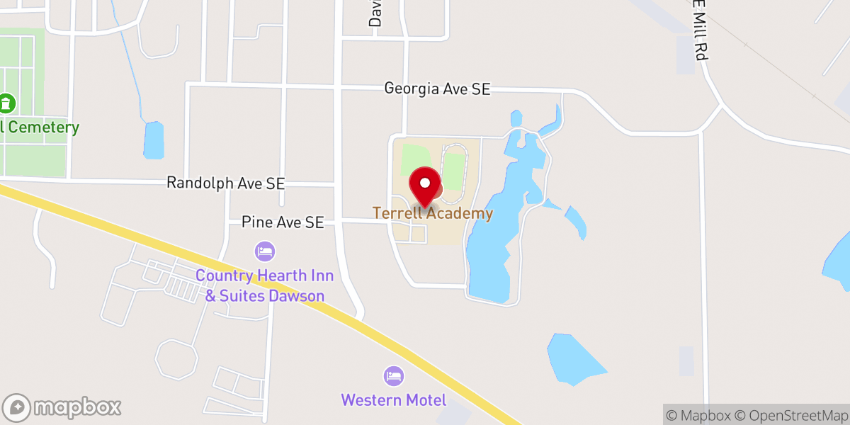 Map showing location of Terrell Academy