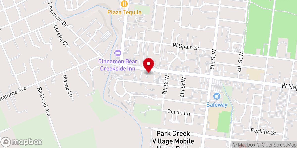 Map showing location of Faith Church of Sonoma