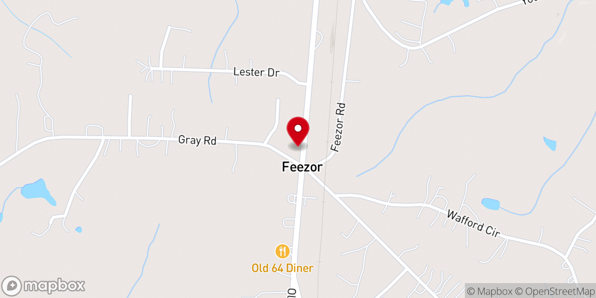 Map showing location of Victory Holiness Church