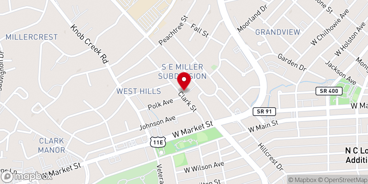 Map showing location of Clark Street Baptist Church
