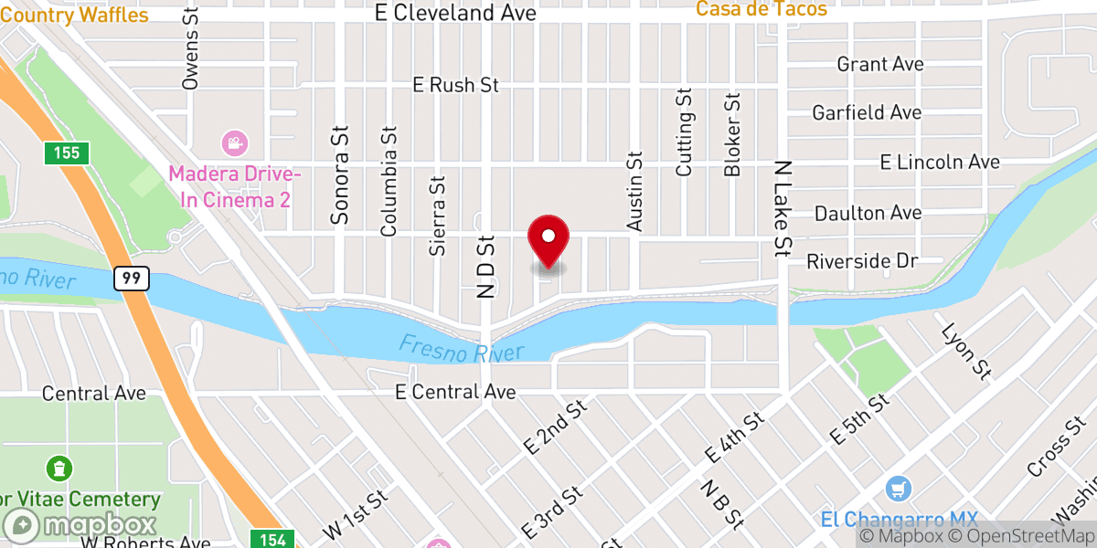 Map showing location of First Southern Baptist Church