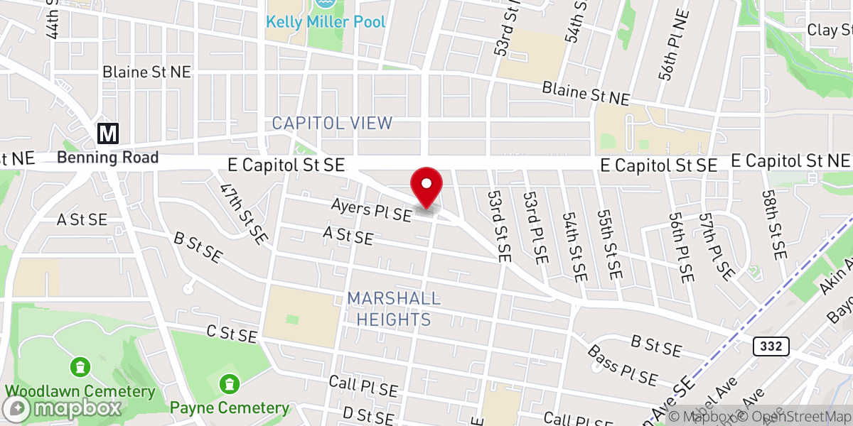 Map showing location of Guiding-Light Refuge Baptist