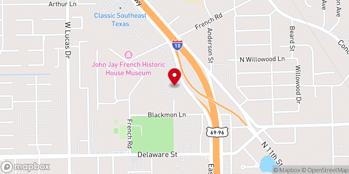 Map showing location of The Apostolic Church of Beaumont