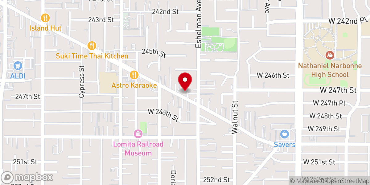 Map showing location of Baycities Church - Lomita