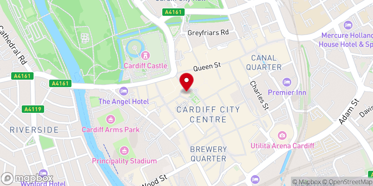 Map showing location of St John The Baptist City Parish Church