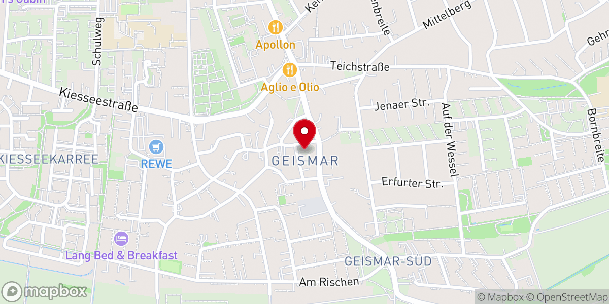 Map showing location of Martinskirche Geismar