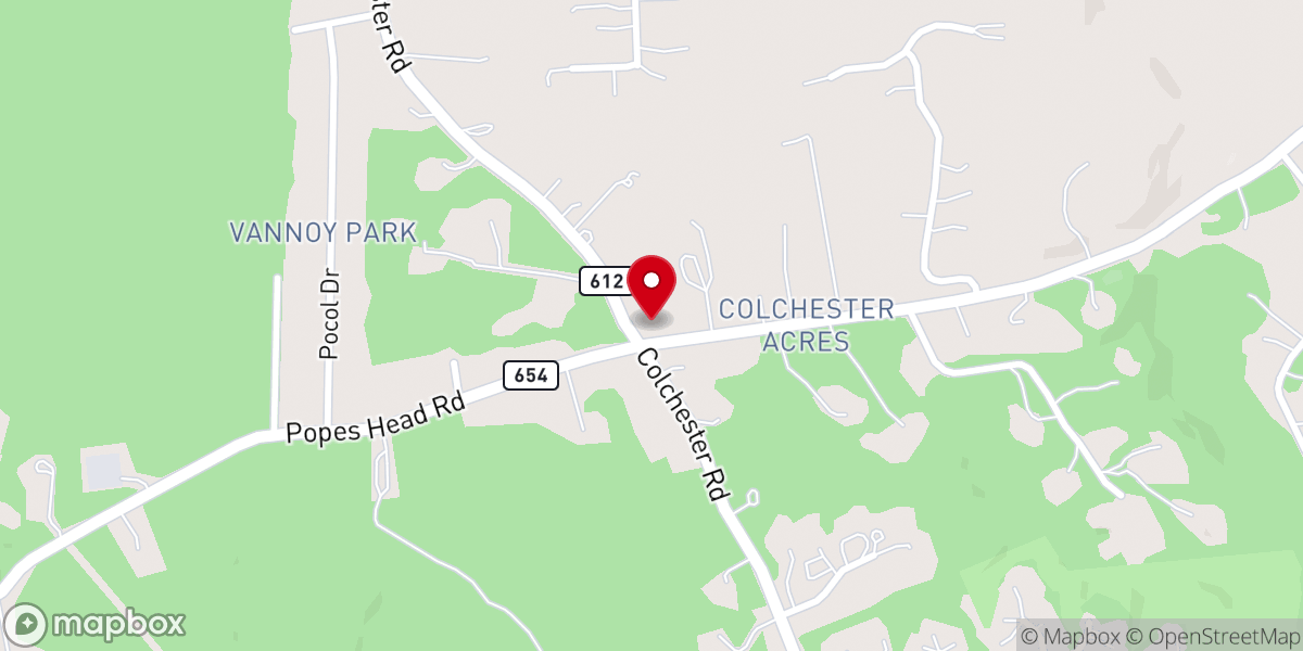Map showing location of Colchester Freewill Baptist Church