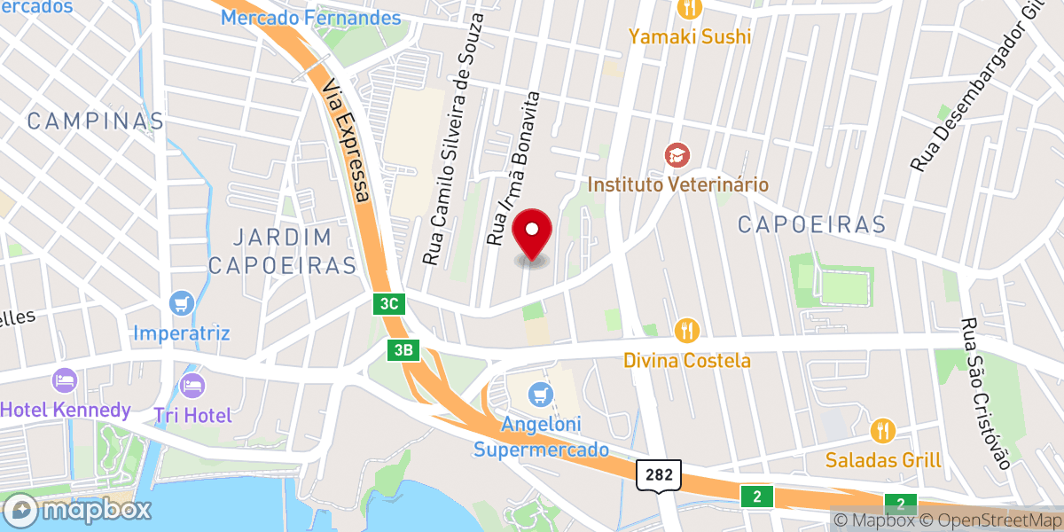 Map showing location of Paróquia São João Batista e Santa Luzia