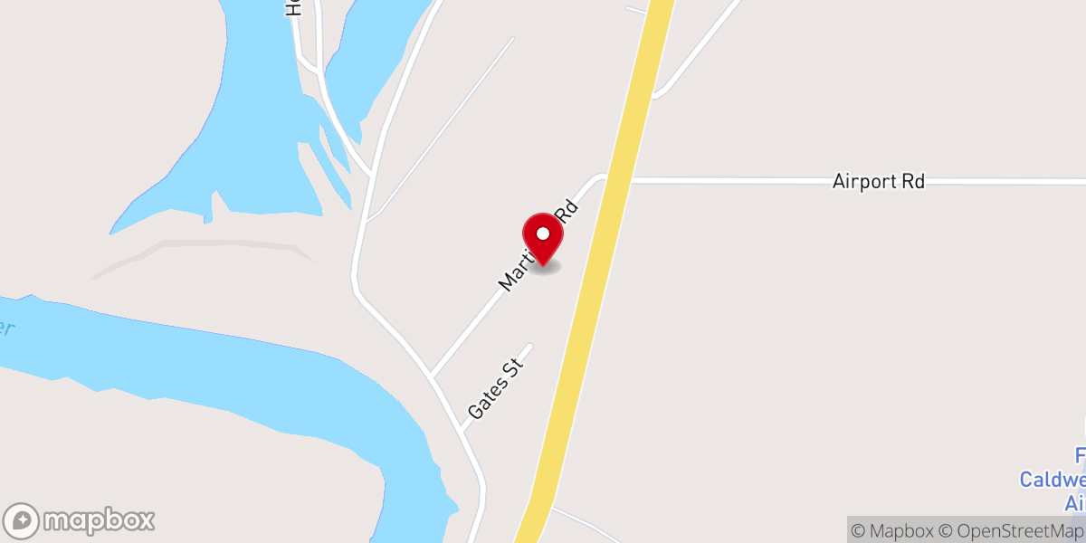 Map showing location of Martin Home Place Museum