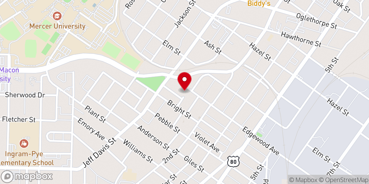 Map showing location of Overcoming Fellowship