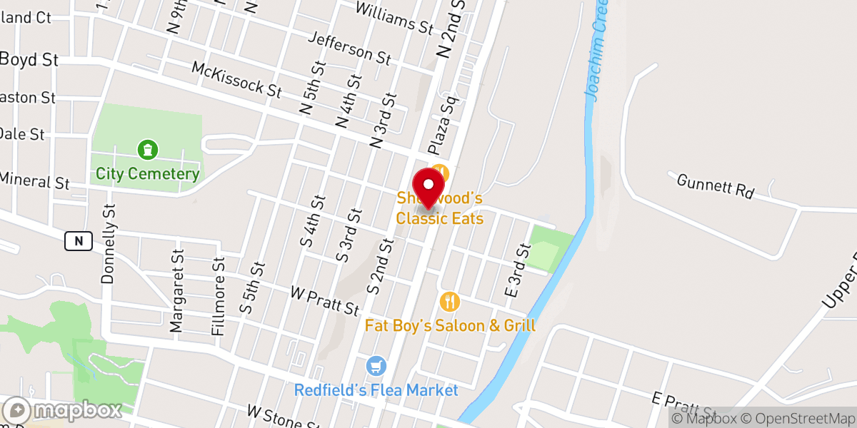 Map showing location of Junction Cafe