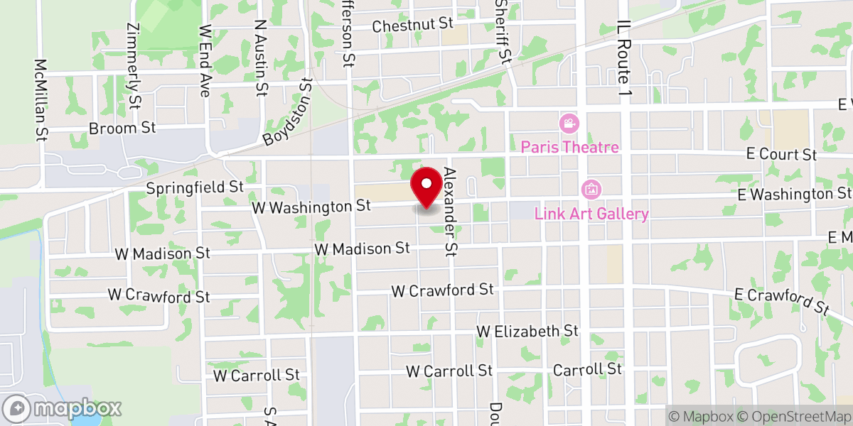 Map showing location of Otterbein United Methodist Church