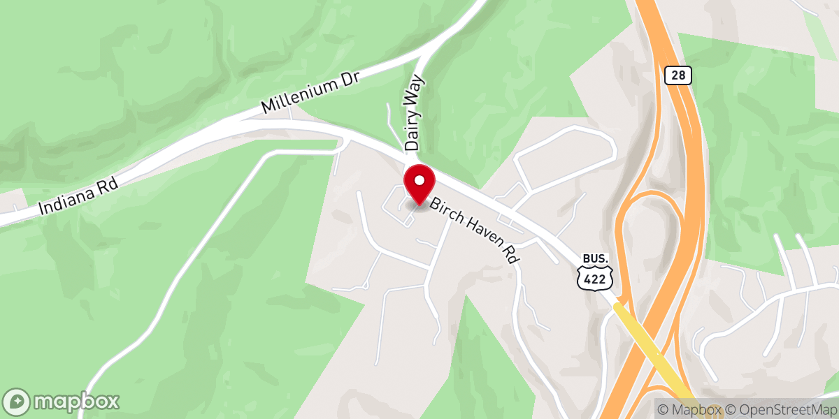 Map showing location of Kittanning Church of Christ