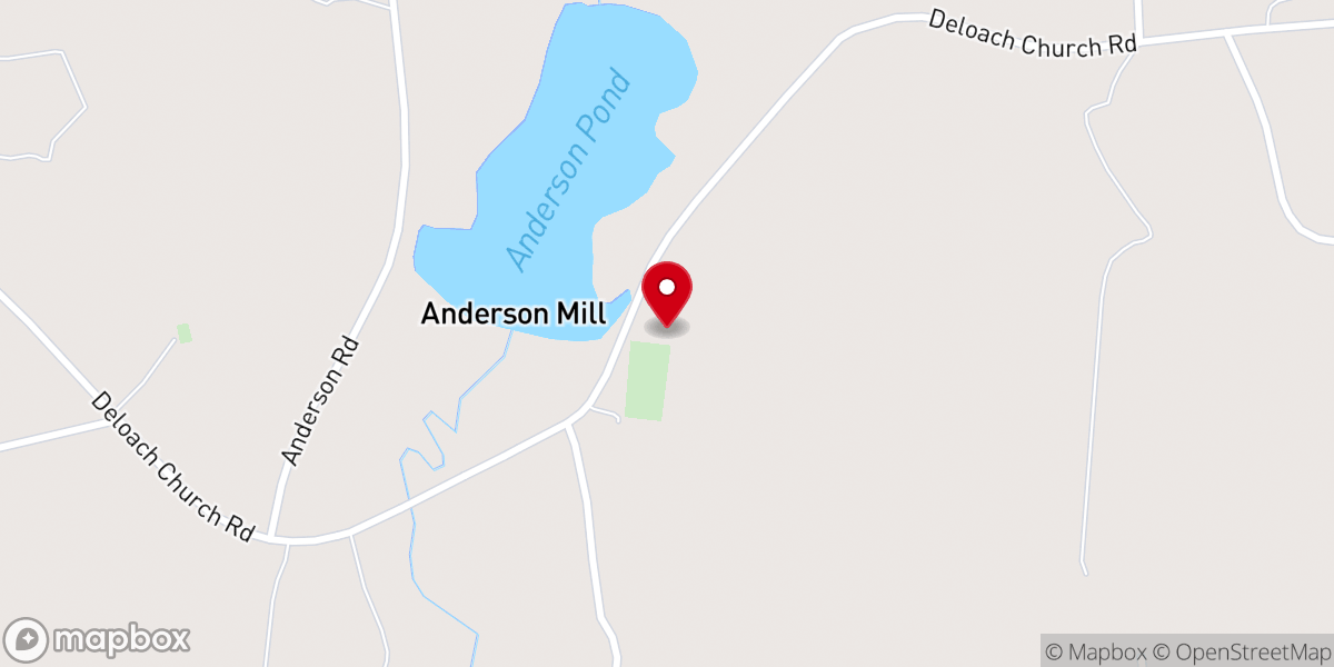 Map showing location of DeLoach Primitive Baptist Church
