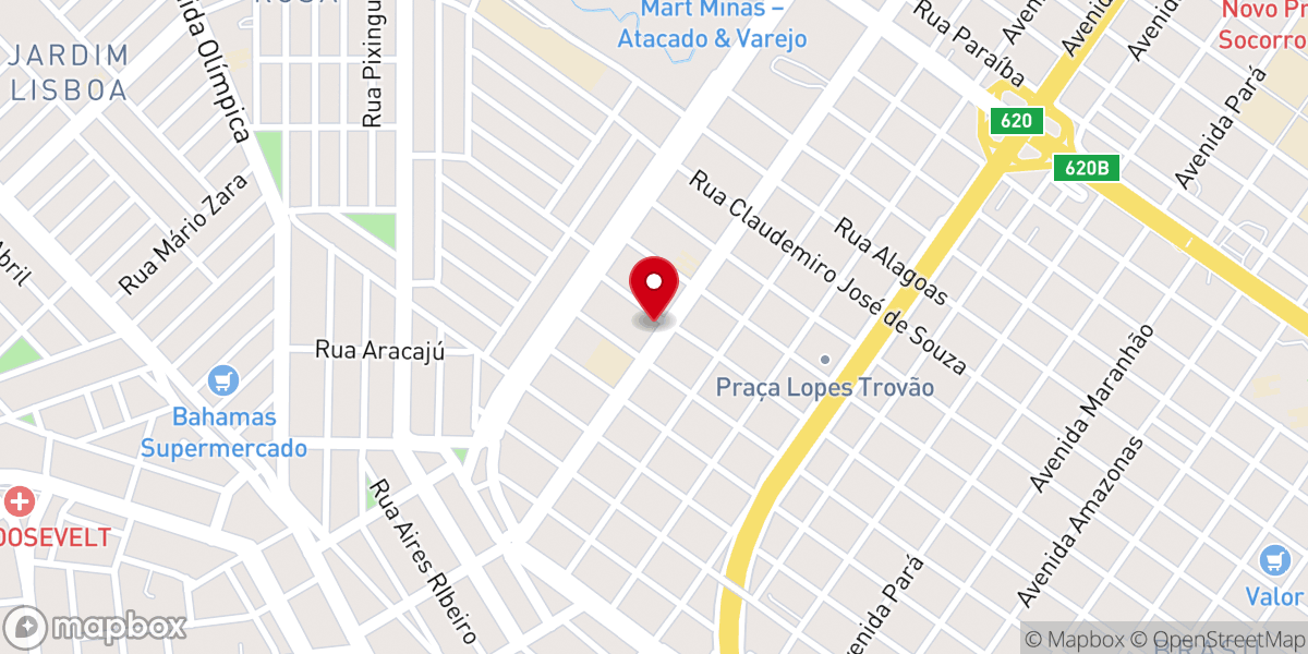 Map showing location of Igreja Universal do Reino de Deus