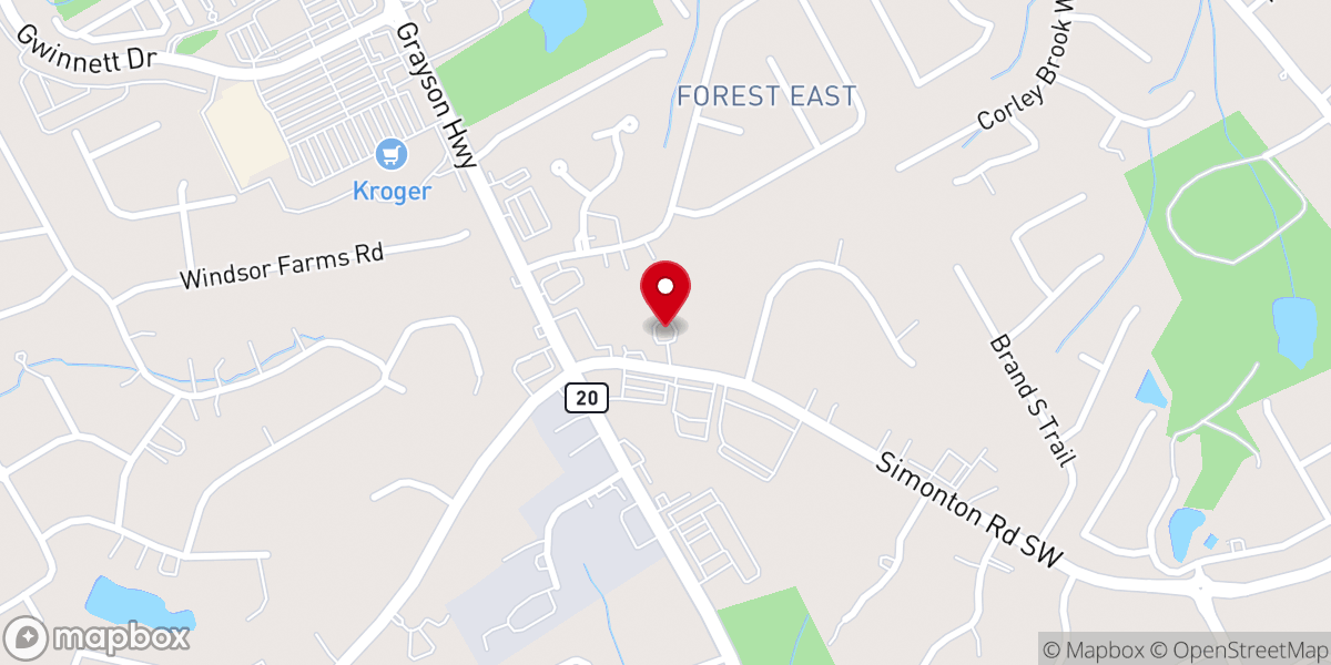 Map showing location of Grace Bible Church