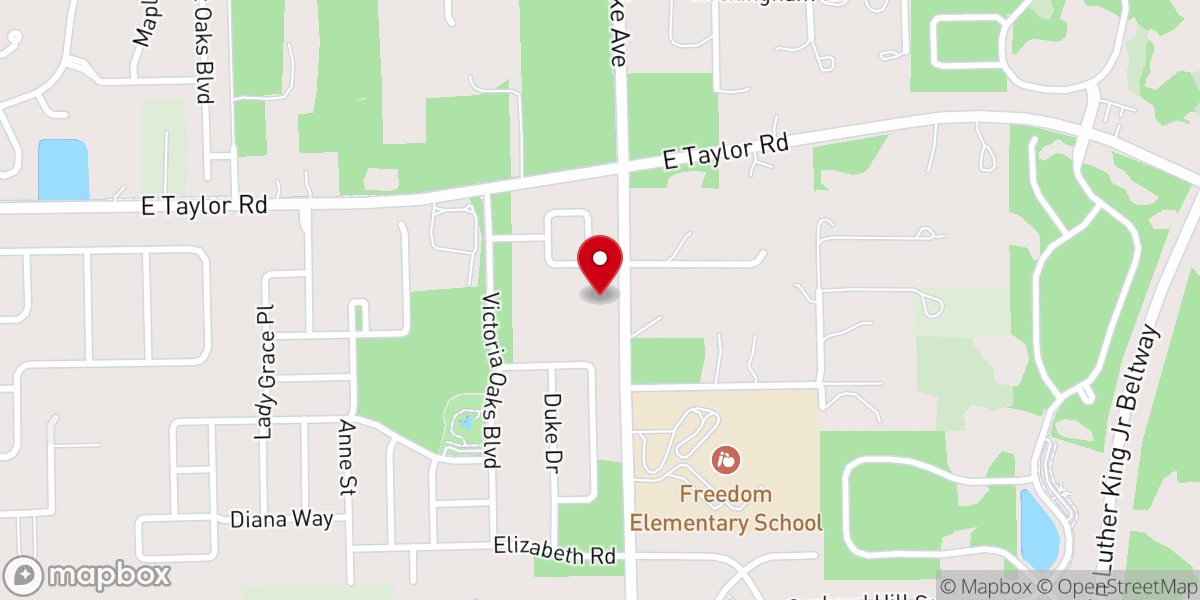 Map showing location of New Covenant Baptist Church of DeLand Pastor Abby Thornton Hailey