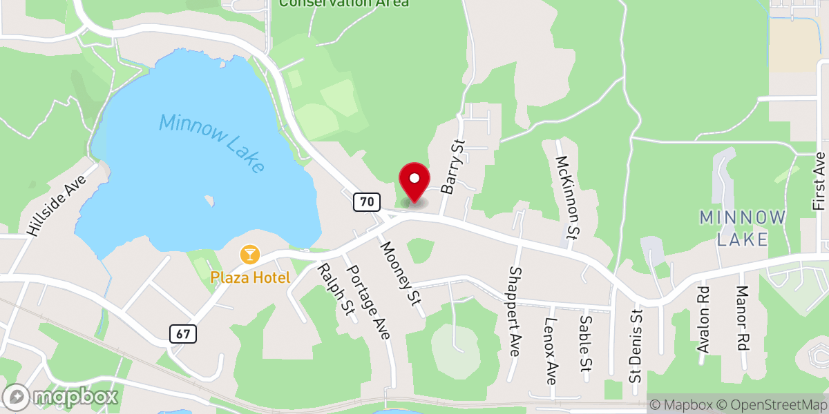 Map showing location of Grace United Church