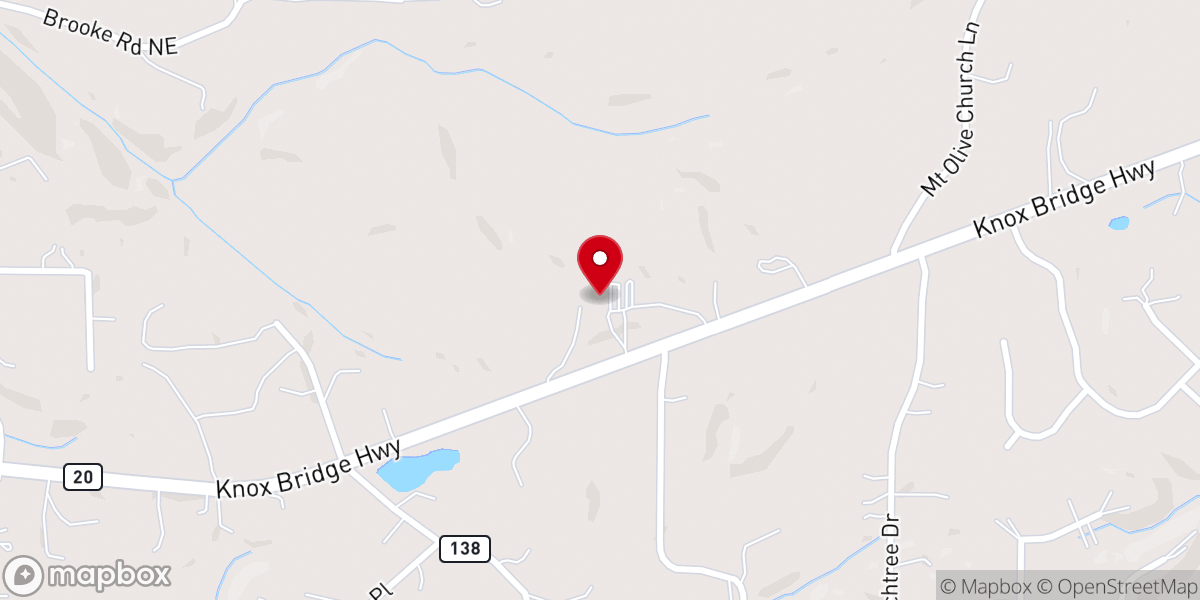 Map showing location of Sutallee Baptist Church