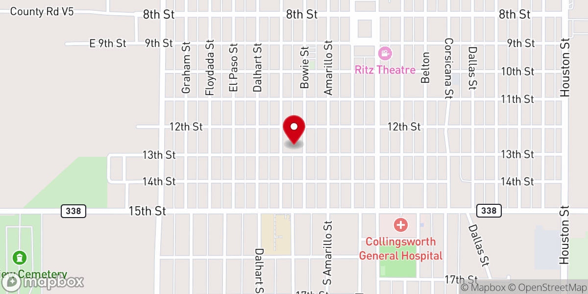 Map showing location of Bowie St Church of Christ