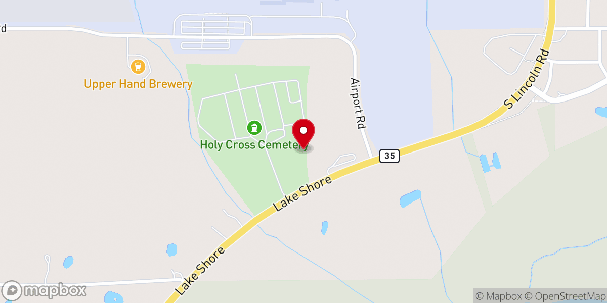 Map showing location of Bonifas Chapel