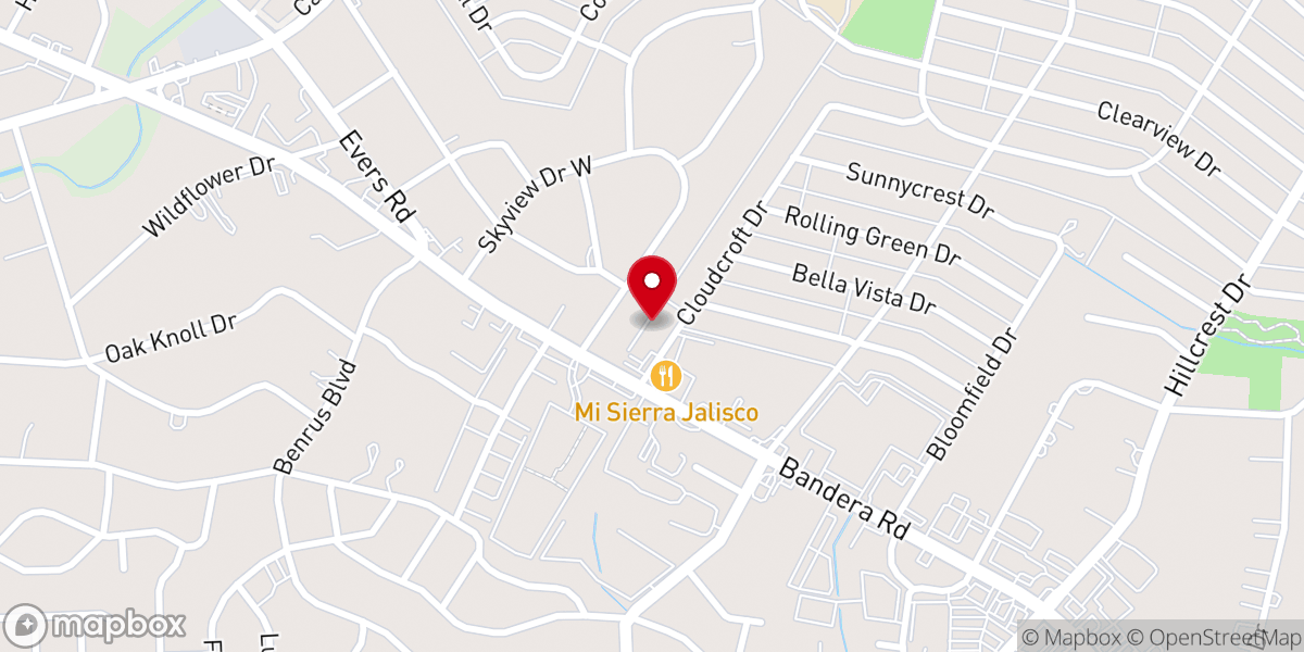 Map showing location of St. John's United Methodist Church