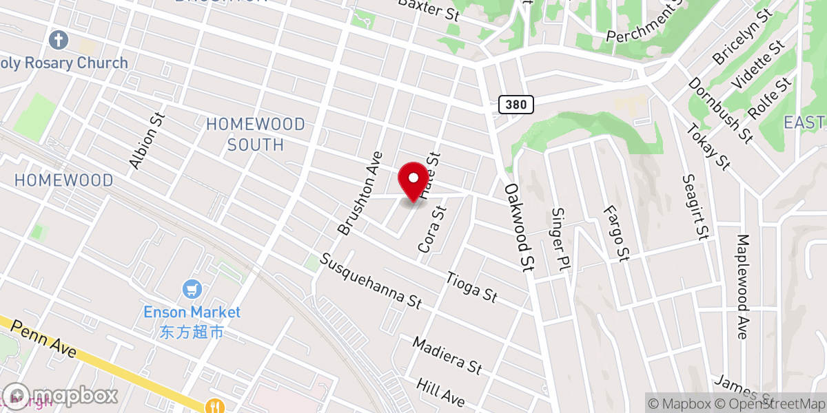 Map showing location of Christ Missionary Baptist Church
