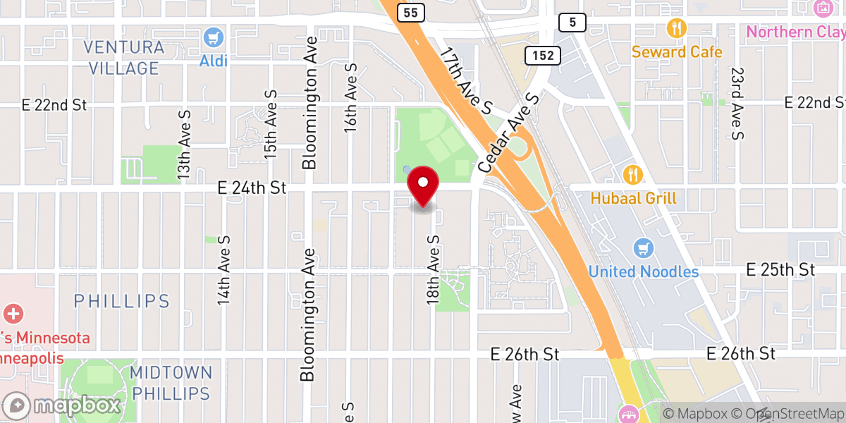 Map showing location of Holy Rosary/Santo Rosario