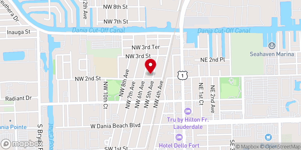 Map showing location of The Open Door to Christ