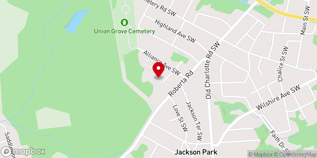 Map showing location of Friendship Southern Baptist