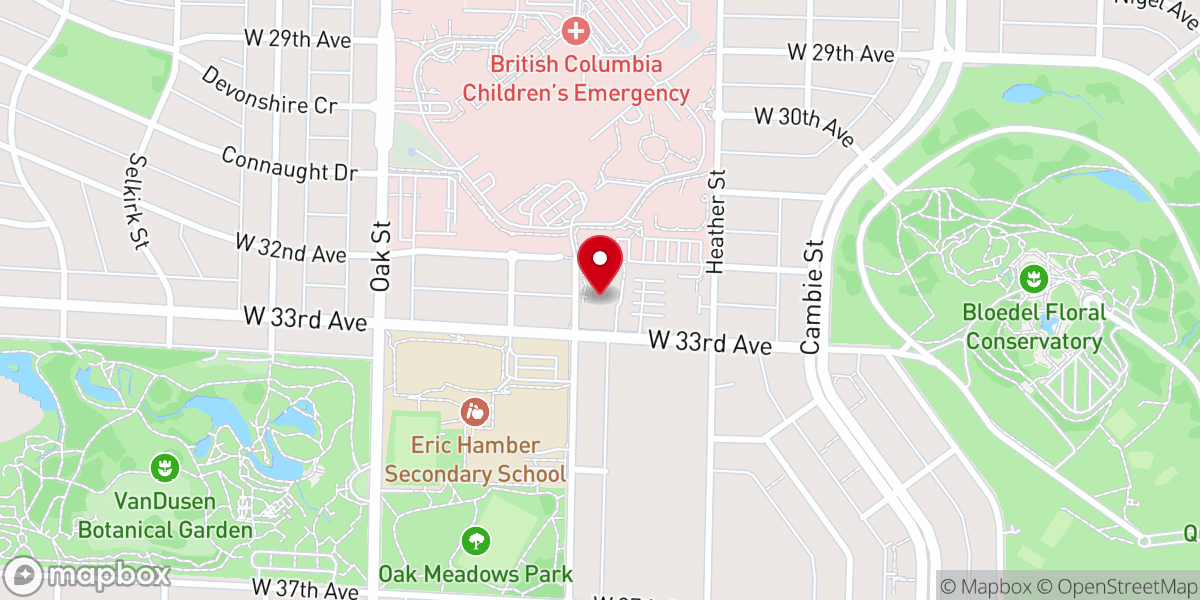 Map showing location of Roman Catholic Archdiocese of Vancouver