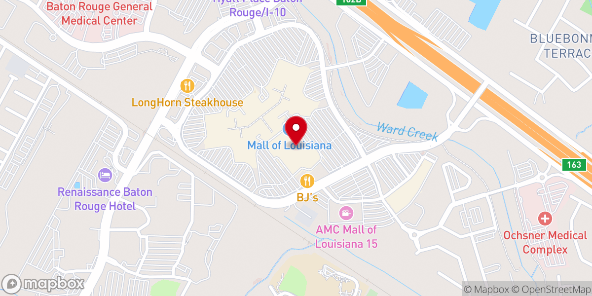 Map showing location of Apple Mall of Louisiana