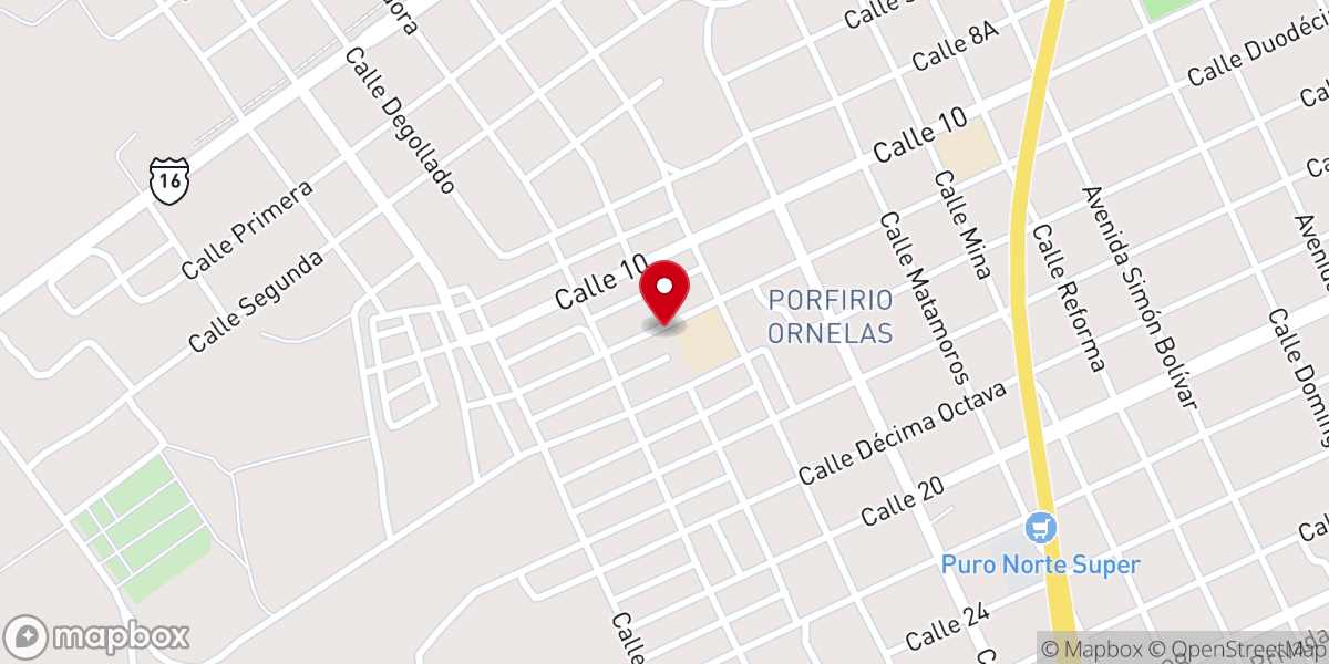 Map showing location of Parroquia de Nuestra Señora del Carmen