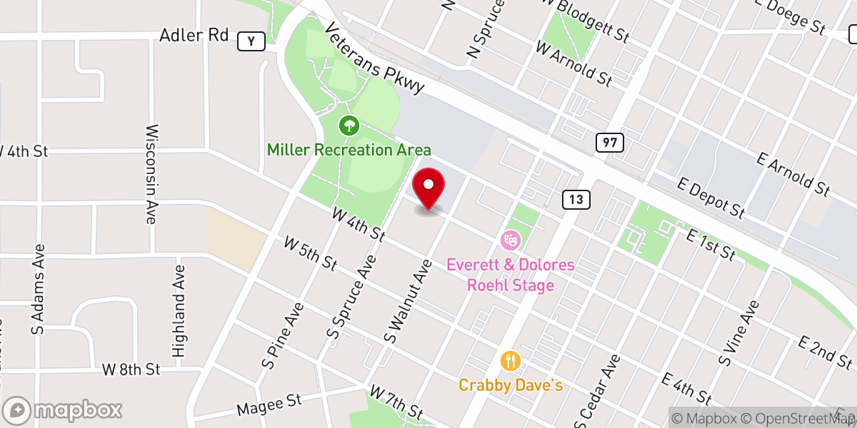 Map showing location of Calvary Bible Church