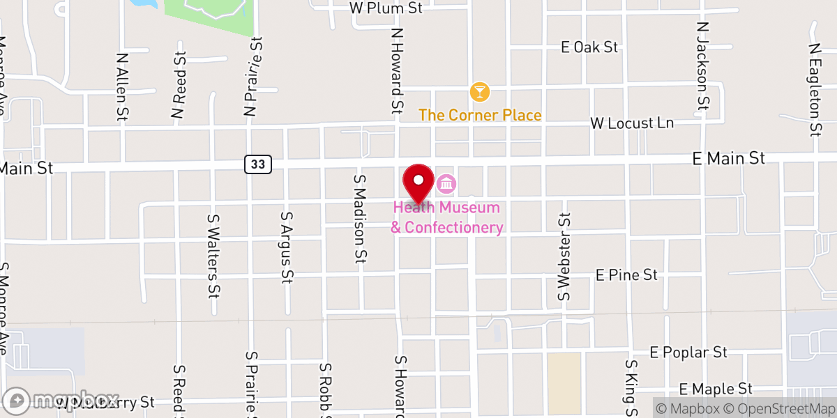 Map showing location of First United Methodist Church