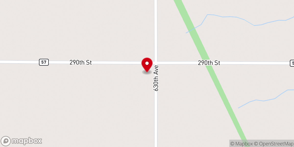 Map showing location of Saint John's Lutheran Church and cemetary