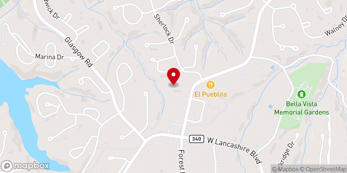 Map showing location of Legacy Baptist Church