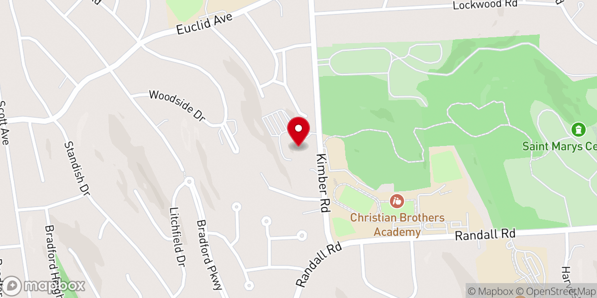 Map showing location of Temple Adath Yeshurun
