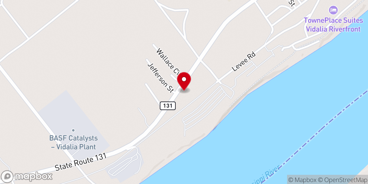 Map showing location of Starlight Baptist Church