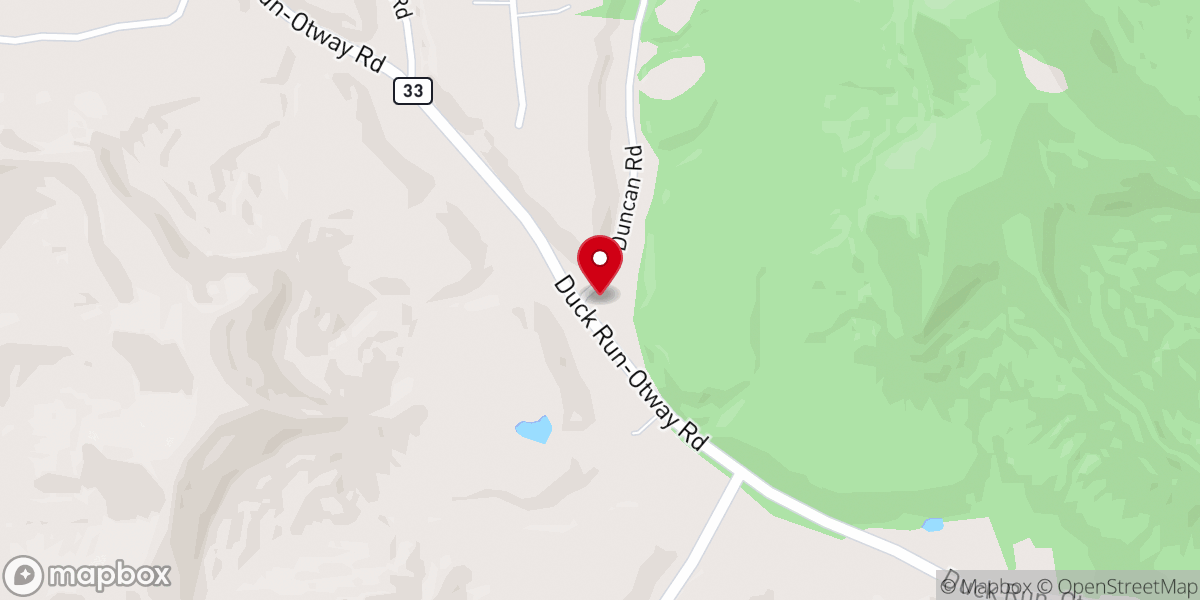 Map showing location of Rush Free Baptist Community Church