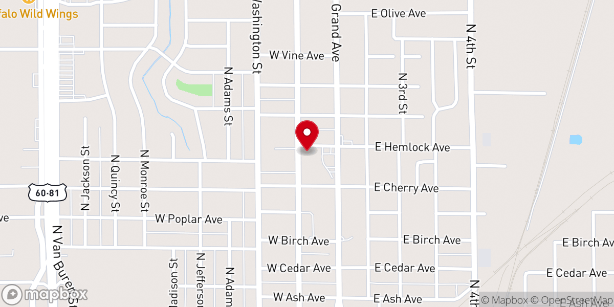 Map showing location of Church of God Chapel