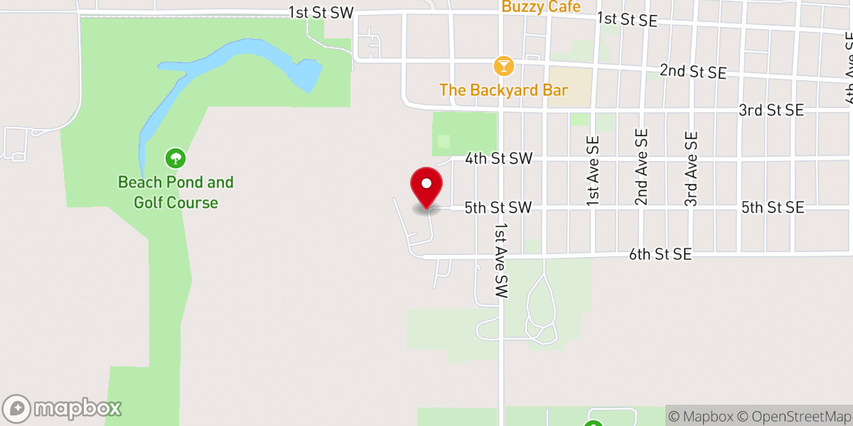 Map showing location of Golden Valley Manor Home