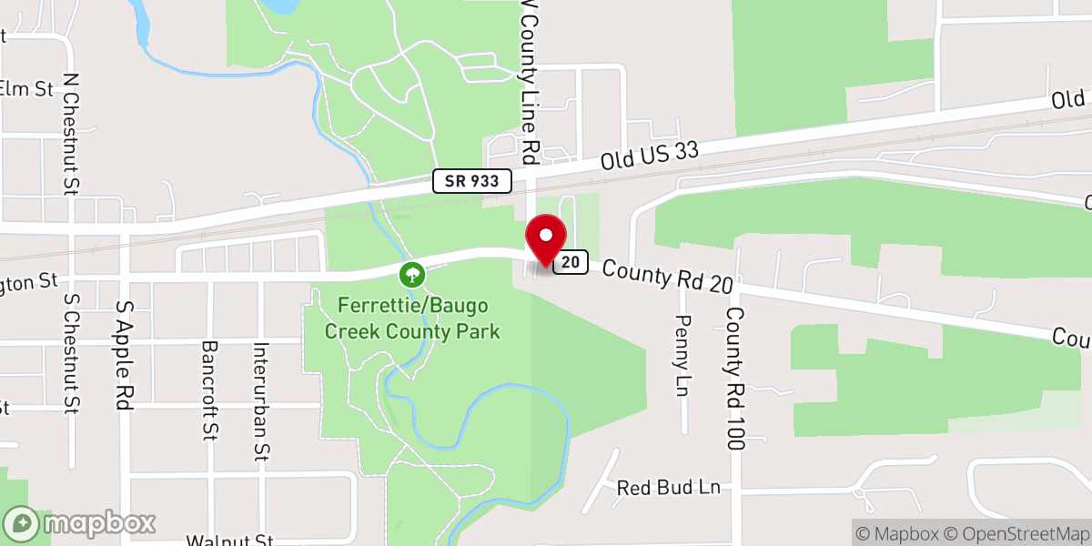 Map showing location of Victory Chapel